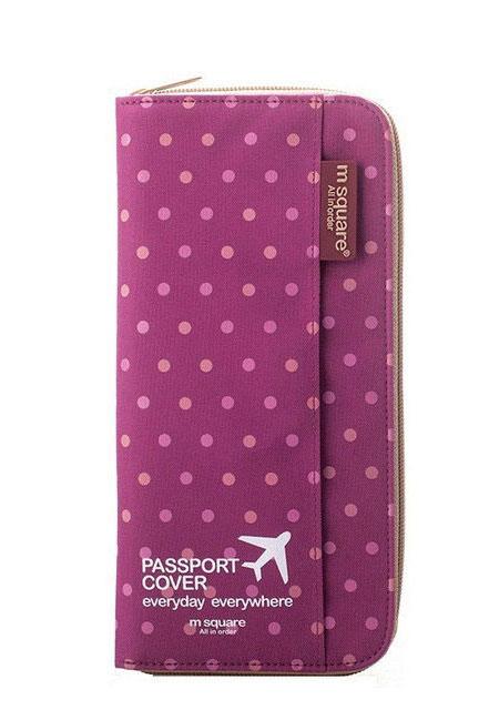 В горошек розовый Кардхолдер для путешествий в горошек розовый