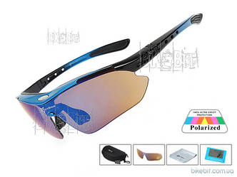 Спортивні окуляри RockBros ORIGINAL Polarized LIGHT 1 лінза Колір: Синій