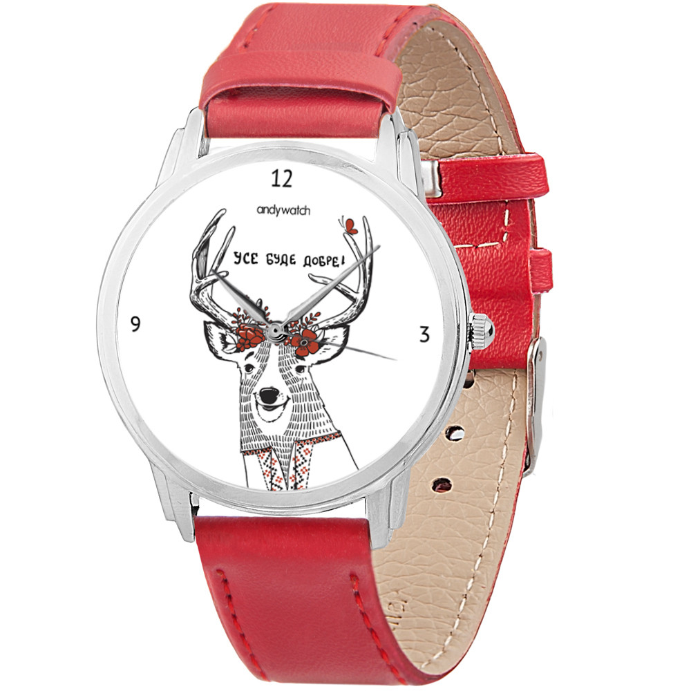 Часы наручные AndyWatch Олень-оптимист подарунок