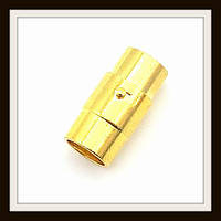 Замок магнітний із фіксатором золото (діам. 8 мм)