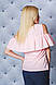 Блуза жіноча з рюшів персик, фото 3