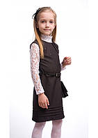 Модный школьный сарафан Клэр тм Sofia Shelest для девочки. Размер 128