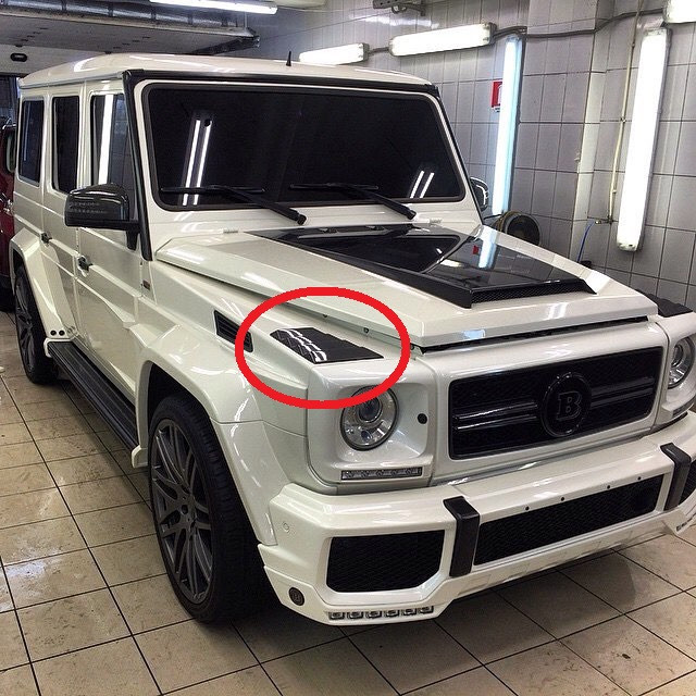 Накладки Brabus на крила Mercedes G-class W463 (жабри W463, скловолокно)