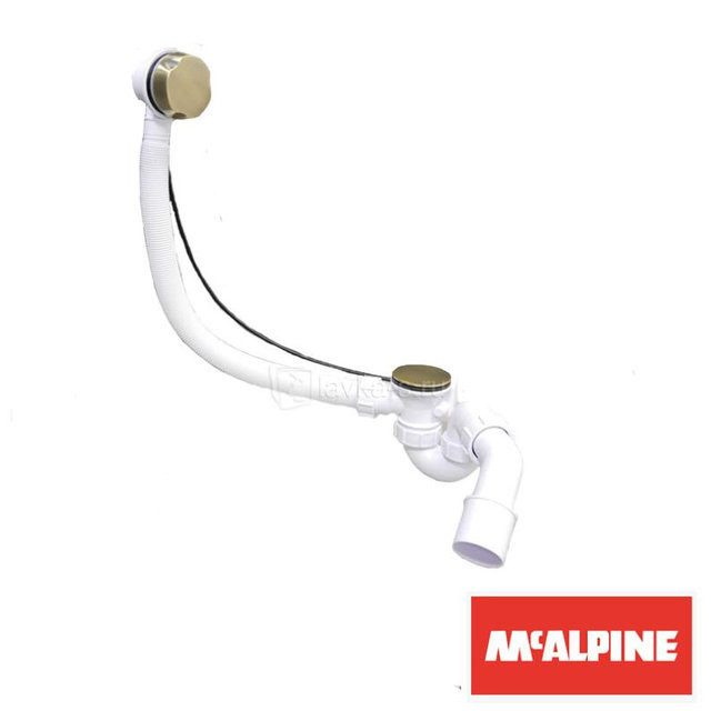 Сифон для ванни автомат(обв'язка автомат) 1 1/2" х 40 McAlpine HC31Gold Золото