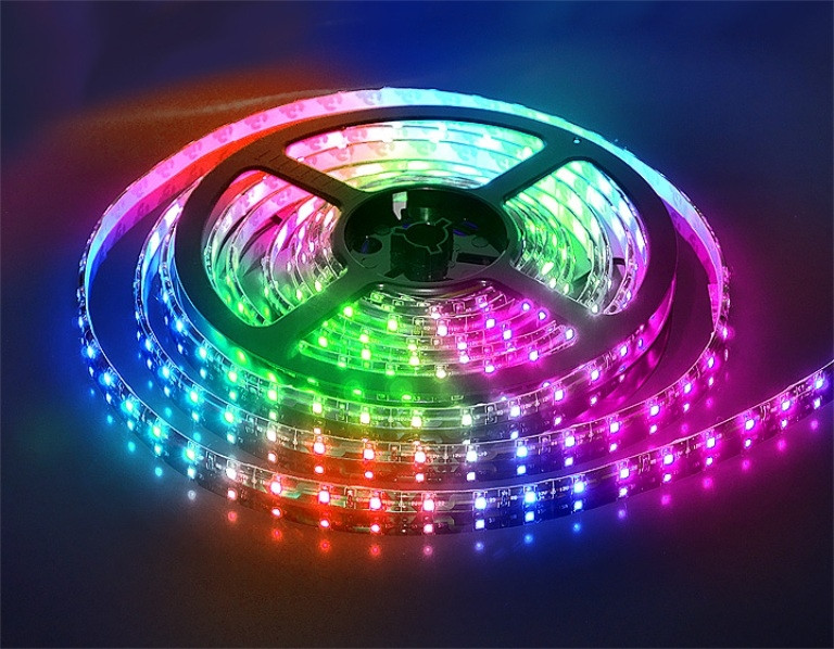 Світлодіодна стрічка LED 7 Color 5050 RGB 5м + блок, фото 1