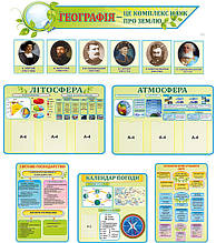 Композиція стендів для школи "Кабінет географії"