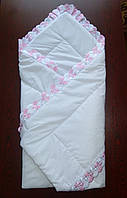 Конверт одеяло на выписку из роддома интернет-магазин Весна-Лето-Осень Розовый