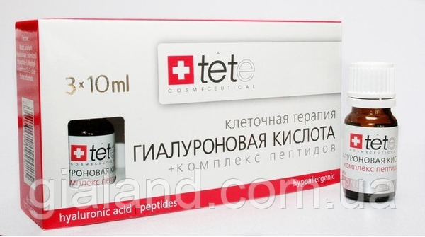 Гіалуронова кислота з комплексом пептидів TETe Cosmeceutical Hyaluronic Acid&Peptides,Швейцарія (3х10 мл)
