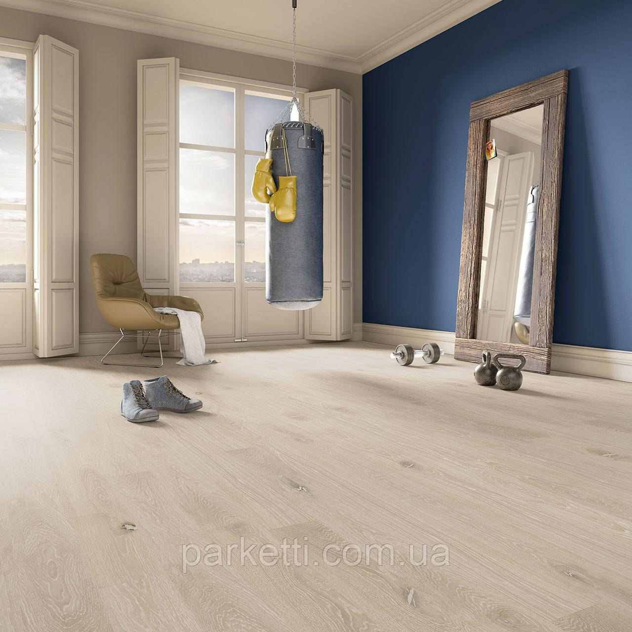 Baltic Wood Jeans 2_4HIM Дуб Cottage 1R Ivory & Cream, матовий лак браш, паркетна дошка 1-смужкова, фото 1