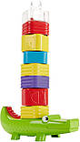 Розвивальна піраміда — Веселий крокодил від Fisher-Price, Little Stackers Activity Tower! От 6 месяцев., фото 2
