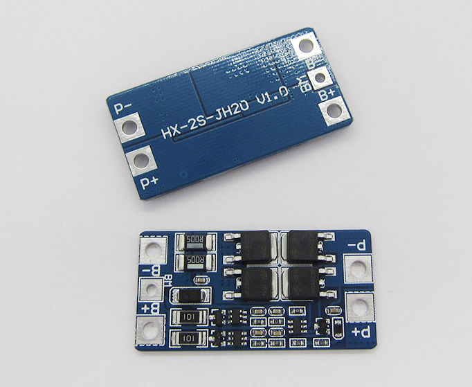 BMS контролер заряду/розряджання, плата захисту 2S Li-ion 7.4...8.4 V 10 A C Балансом (HX-2S-JH20)