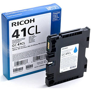 Гелевий картридж Ricoh тип GC 41CL Cyan (405766) в Aficio SG 3100, 3110, 7100 (600 сторінок)