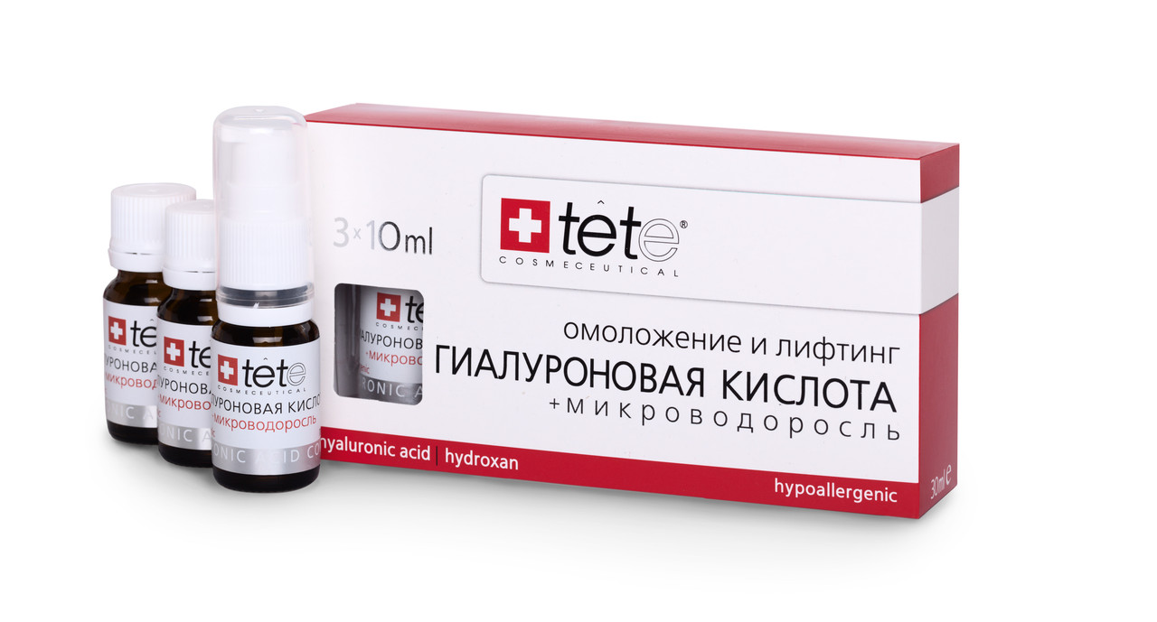 Tete Cosmeceutical Гіалуронова кислота + Мікроводорість (Hyaluronic Acid + Algae Extract) 3*10 мл