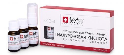 Гіалуронова кислота + Хітозан/Hyaluronic acid & Hydroxan/ Tete Cosmeceutical,3*10 мл