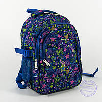 Шкільний/прогулянковий рюкзак для дівчаток з зірками - синій - 103