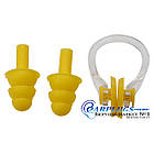 Беруші для плавання, купання з кліпсою Silenta Swim Light, ЖІЛТИЙ колір., фото 6