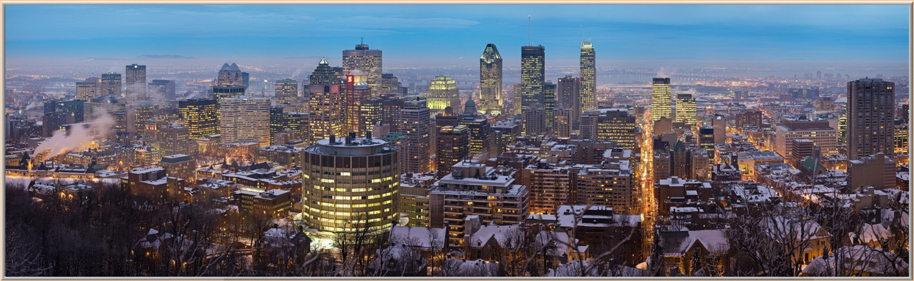 Фотокартина «Панорама Монреаля» 60 х 200 см