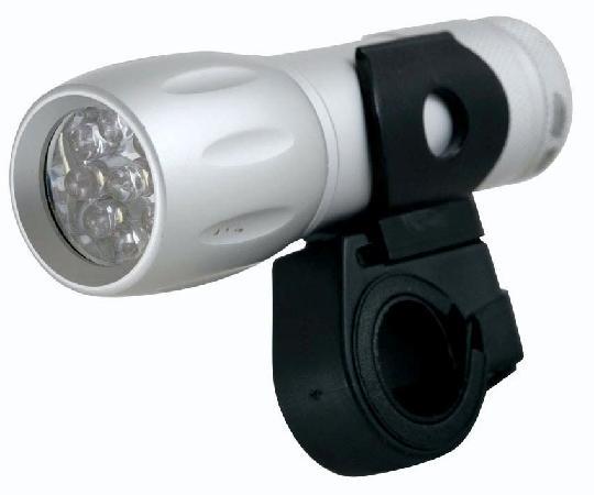Світло переднє 9LED, 2 ф-ції, Al-корпус, сріблясте