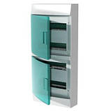 Щит на 48 модулів навісний з N/PE клемами, прозорі зелені двері - ABB Mistral 41, фото 3