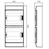 Щит на 48 модулів навісний з N/PE клемами, прозорі зелені двері - ABB Mistral 41, фото 4