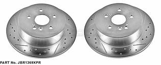 Диск гальмівний задній POWERSTOP JBR1369XPR перфорація + слот для Toyota HIGHLANDER 2008-2014