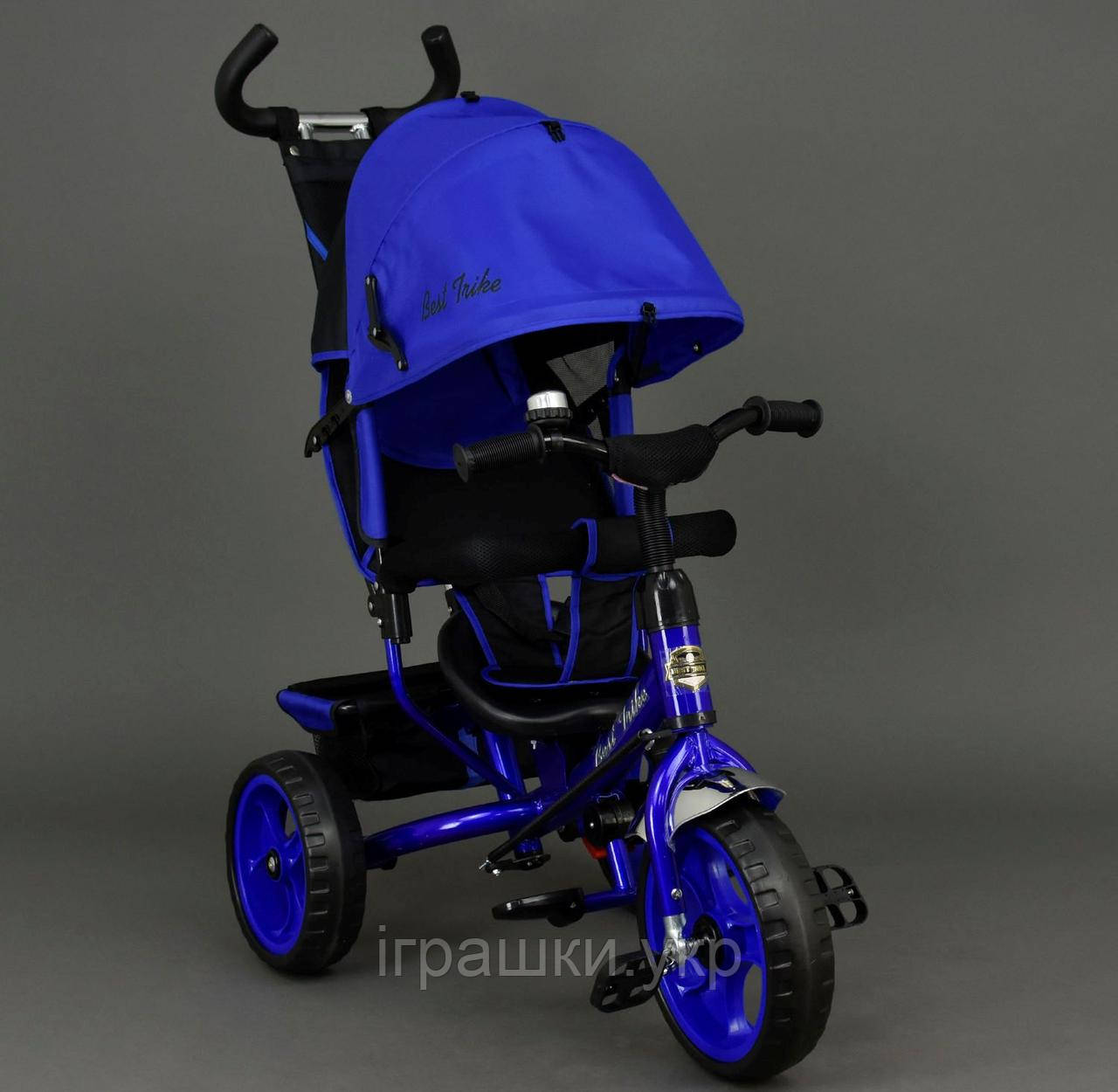 Велосипед триколісний Best Trike 6570 синій електрик, колеса піна