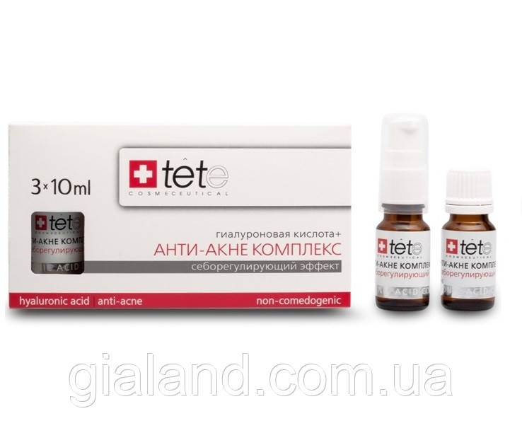 Tete Cosmeceutical Гіалуронова кислота + Антиакне комплекс 3*10 мл