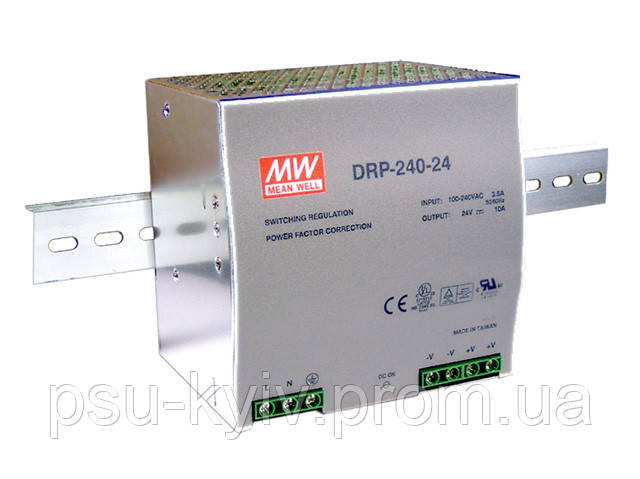 Блок живлення Mean Well DRP-240-48 На DIN-рейку 240 Вт, 48 В, 5 А (AC/DC Перетворювач)