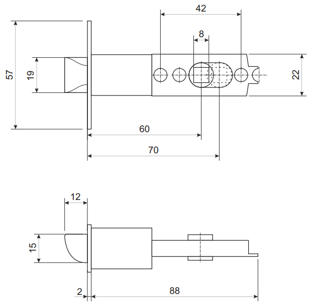 Креслення Засувка Apecs 6072-01-CR