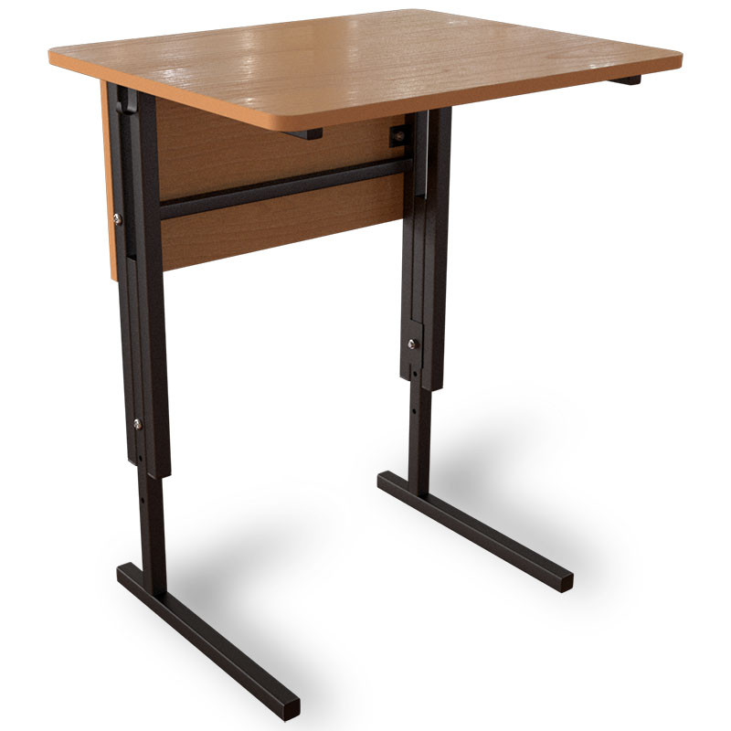 Парта школьная одноместная, аудиторный стол ученическая с царгой, регулировка высоты - фото 2 - id-p37561483