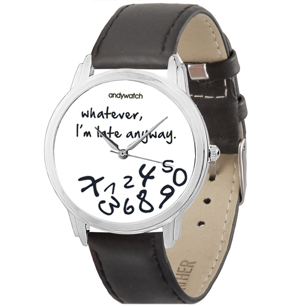 Наручний годинник AndyWatch I am late white подарунок