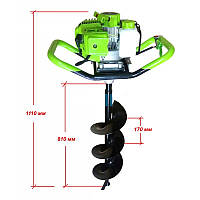 Мотобур бензиновый земляной 2-х тактный Craft-Tec EA для скважин столбов (+шнек 200 мм)