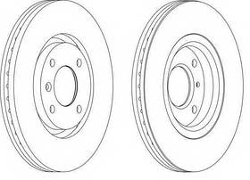 Тормозной диск передний Citroen C4(2009-) LPR(P1003V)