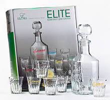 Набір для горілки Графін і 6 чарок Еліт