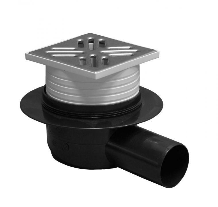 Трап для душу горизонтальний з клапаном ( сухий хід) Plastbrno SL50C01