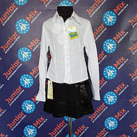 Школьная детская белая блузка х/б для девочек МВ. ПОЛЬША