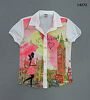 Шифонова блузка для дівчинки. 6-7 років