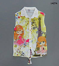 Шифонова блузка для дівчинки. 6-7 років