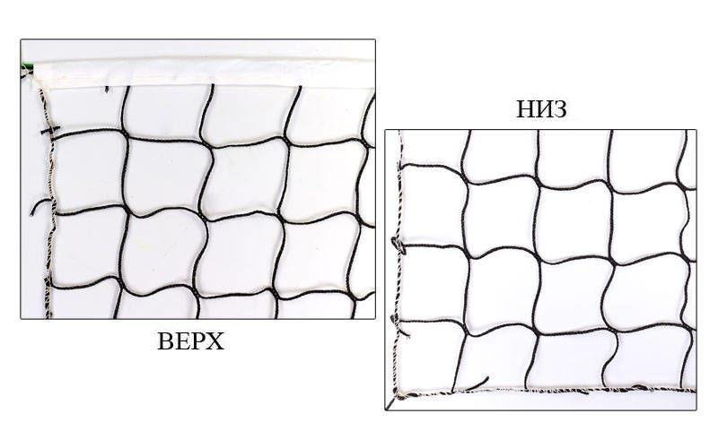Сетка для волейбола (PE 4мм, р-р 9,5x1м, ячейка 10x10см, с метал. тросом)