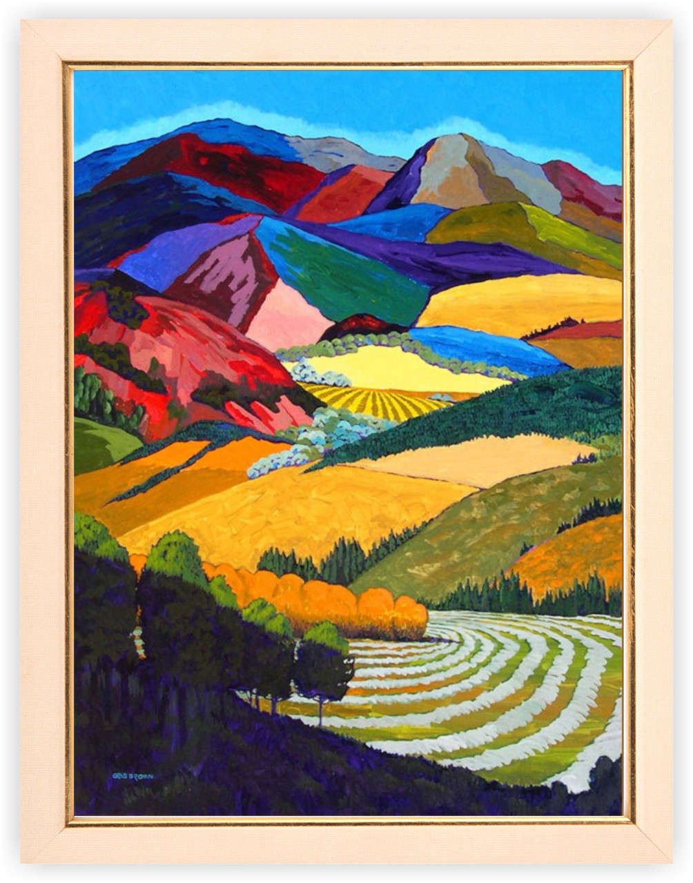 Репродукція картини сучасного «Через робу відкривається долина» 70 х 90 см, фото 1