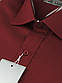 Чоловіча класична сорочка De Luxe 47-54 д/р 205D бордового кольору, фото 2