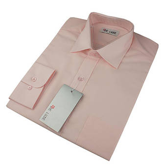 Чоловіча класична сорочка De Luxe 38-46 д/р 209D рожева