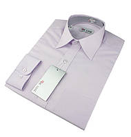 Мужская классическая рубашка De Luxe 38-46 д/р 207D светло-фиолетового цвета