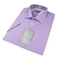 Чоловіча класична сорочка De Luxe 38-46 к/р 218К фіолетового кольору