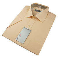 Чоловіча класична сорочка De Luxe 38-46 к/р 117К в світло-персиковому кольорі