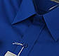 Чоловіча класична сорочка De Luxe 47-54 д/р 201D василькового кольору, фото 2