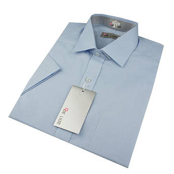 Чоловіча класична сорочка De Luxe 203аК світло-синя (великий розмір)