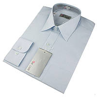 Мужская классическая рубашка De Luxe 38-46 д/р 203D голубого цвета длинный рукав