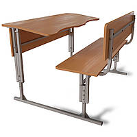 Антисколіозна парта 2-місна регульована за висотою із закритою передньою панеллю