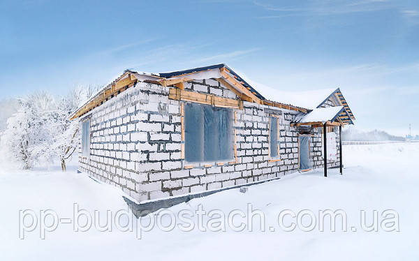 Будівництво будинку в Київській області з газобетону - газоблоку, пористого блоку